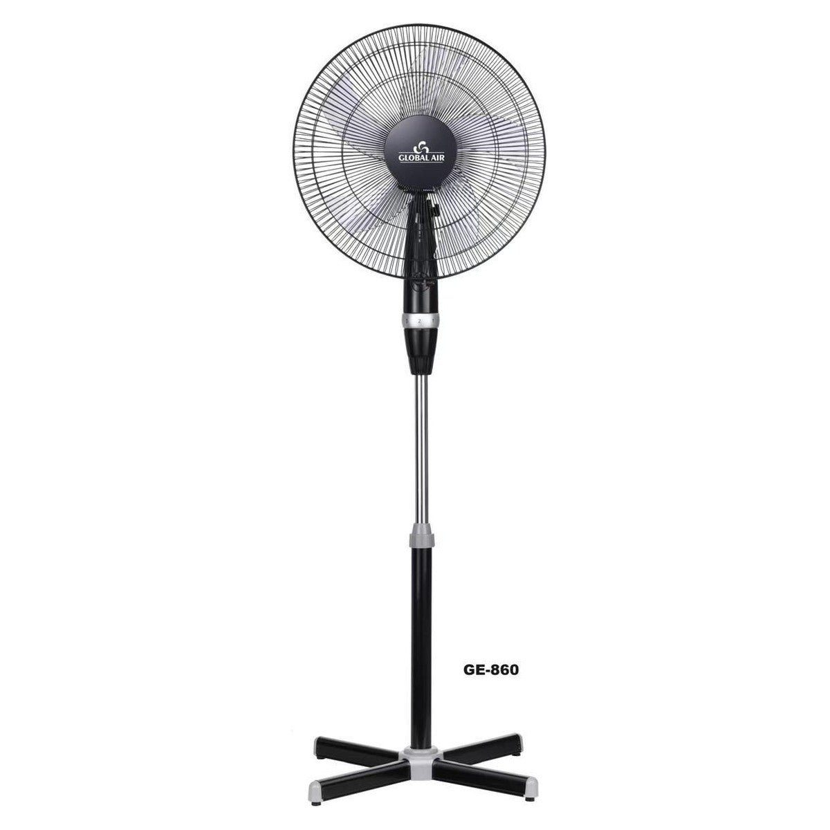 Ventilateur sur pied Global Air GE-860 à pied croisé (Noir)