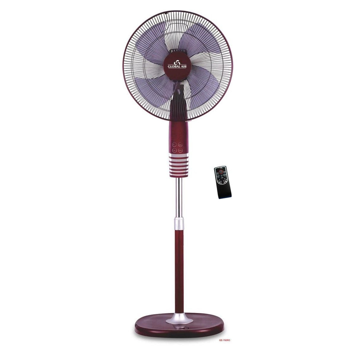Ventilateur sur pied Global Air GE-760RC avec télécommande (Bordeaux)