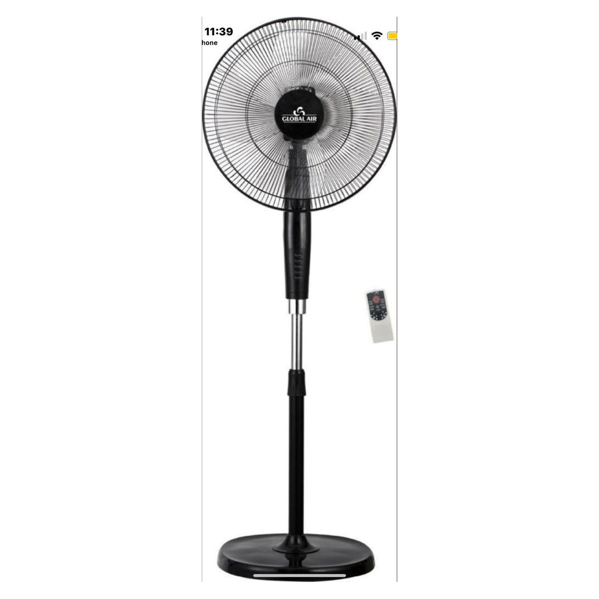 Ventilateur sur pied Global Air GE-866RC avec télécommande (Noir)