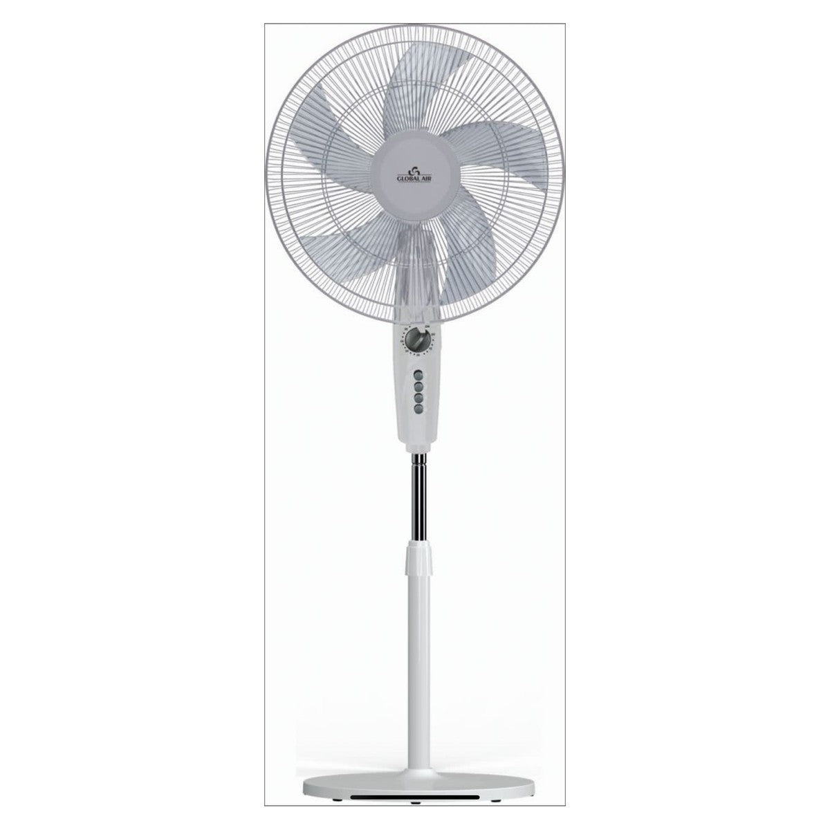 Ventilateur sur pied Global Air (Blanc et gris)