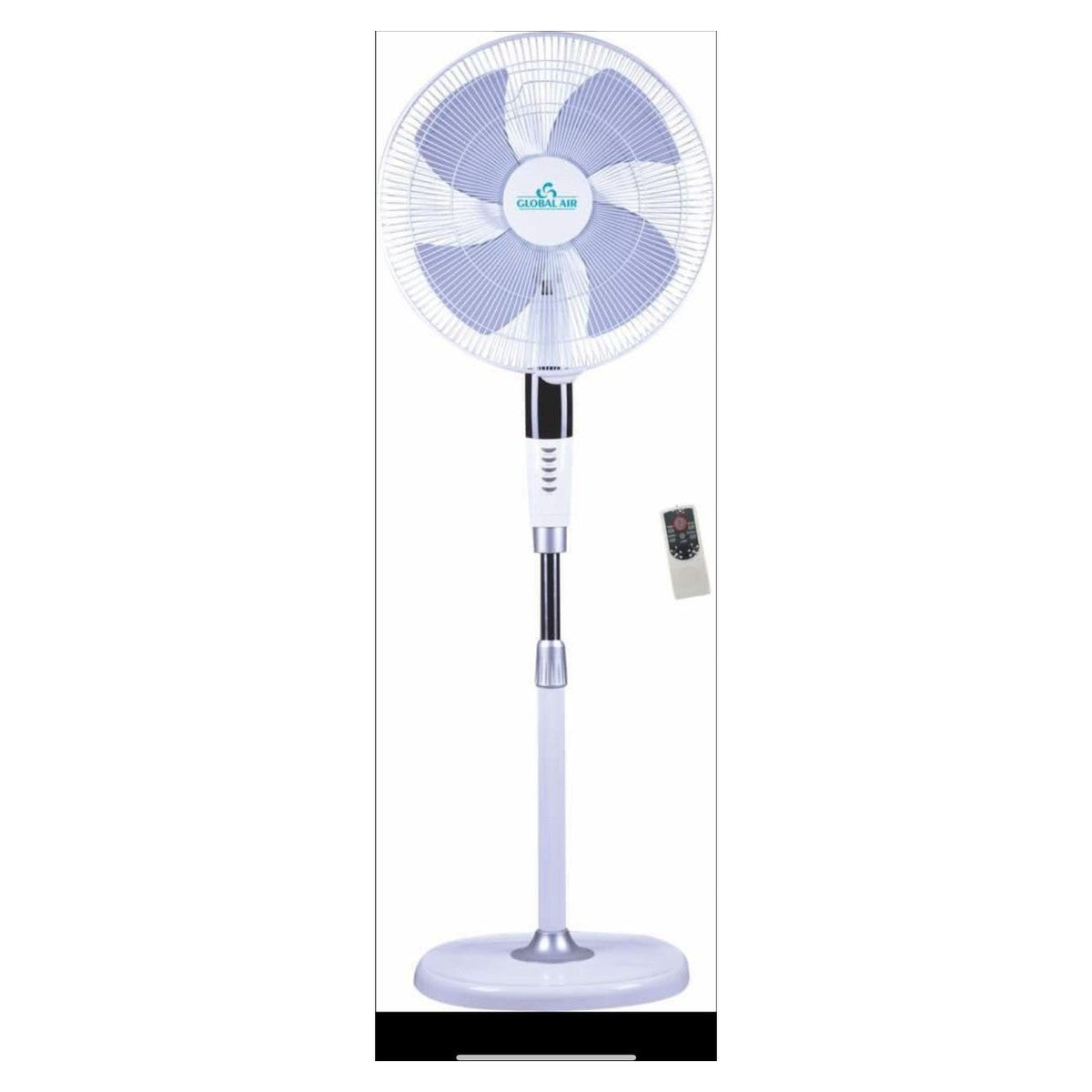 Ventilateur sur pied Global Air avec télécommande (Blanc)