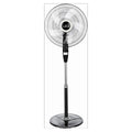 Ventilateur sur pied Global Air grille chromée (Noir)