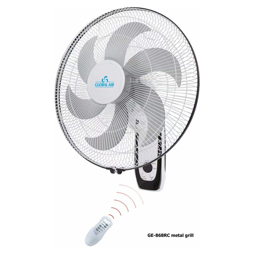 Ventilateur mural Global Air GE-868RC avec télécommande (Blanc)