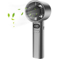 Ventilateur portable à main rechargeable à écran digital (Gris)