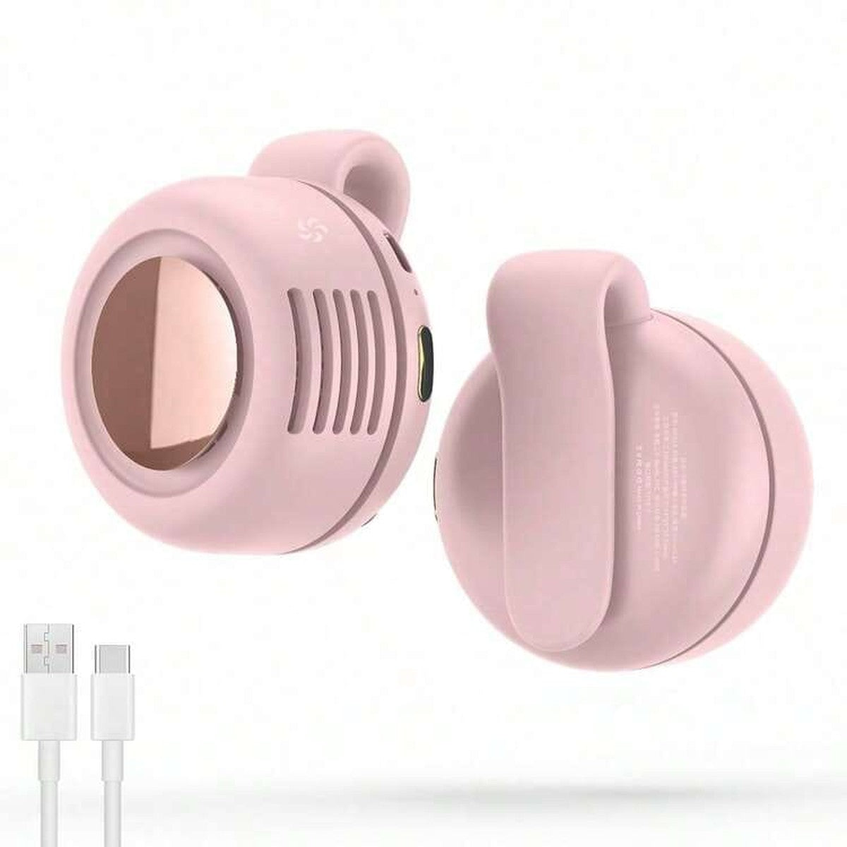 Ventilateur personnel à porter sans pales, rechargeable (Blanc, Vert, Rose)